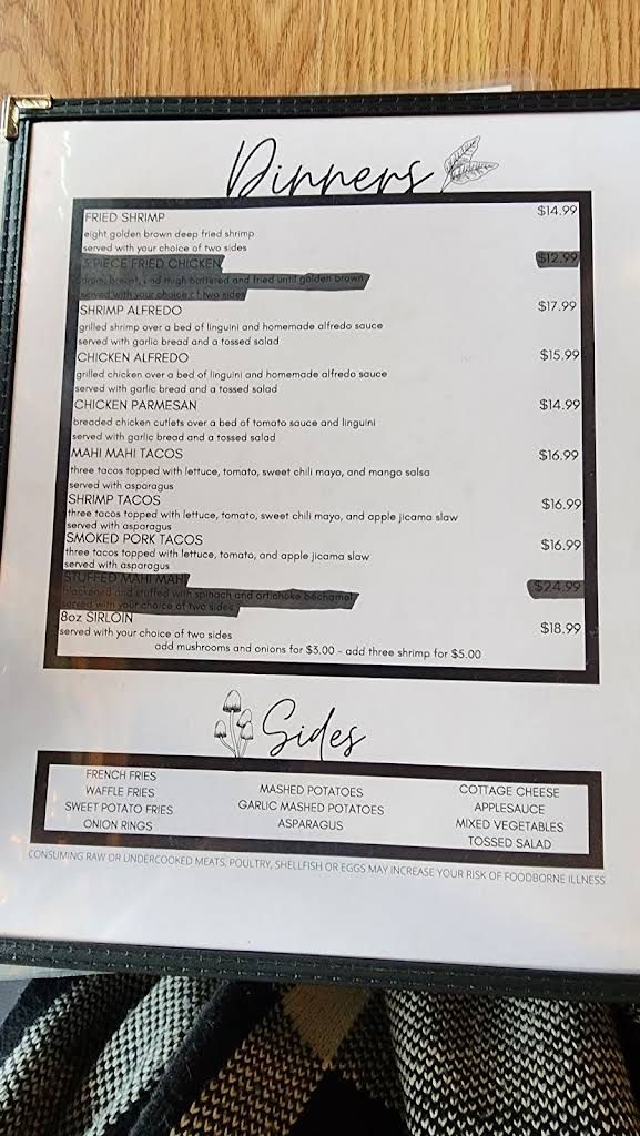 Tack's Inn Menu 7